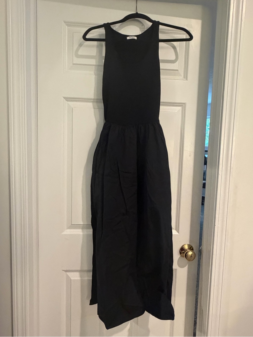 pistola Black Sleeveless Maxi Dress